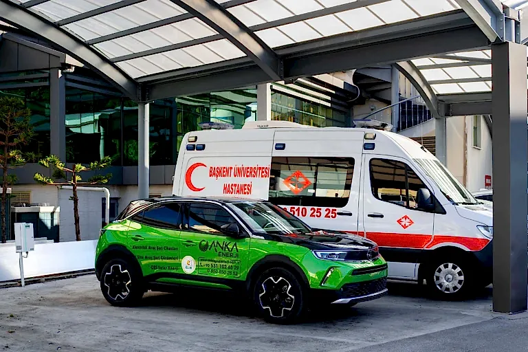 Anka Enerji Alanya elektrikli araç şarj cihazı tamamlanan projeler Başkent Hastanesi